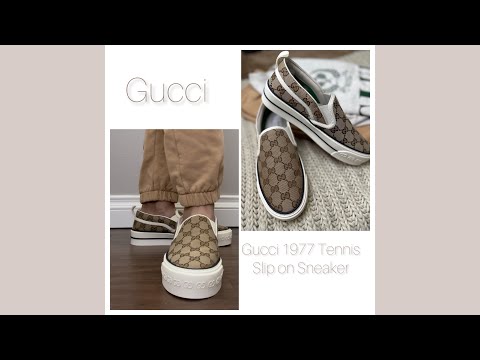 GUCCI 1977 Teniss Slip on Sneaker | Unboxing | Review | Try on #gucci #guccishoes