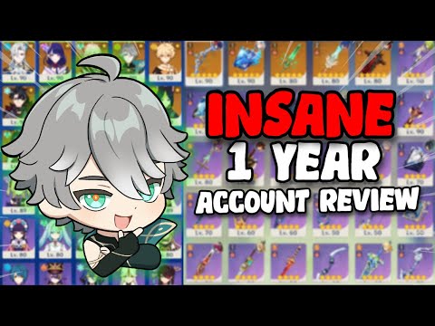 REVIEWING My INSANE 1 YEAR Old Account!! (Genshin Impact)