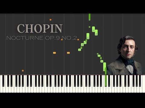 Chopin - Nocturne Op.9 No.2 (in E Flat Major) | Synthesia Piano Tutorial