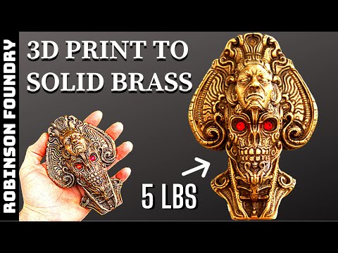 How to turn a 3D PRINT into METAL │ Lost PLA Metal Casting │ ASMR