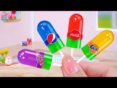 COCA COLA or FANTA or PEPSI Jelly💖How To Make Miniature Soda Fruit Jelly Sticks🌈Pipi Yummy Cake