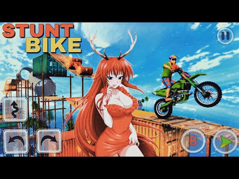 STUNT BIKE HOT GIRL 😍 10 LEVEL COMPLETE 💯 || STUNT BIKE GAME