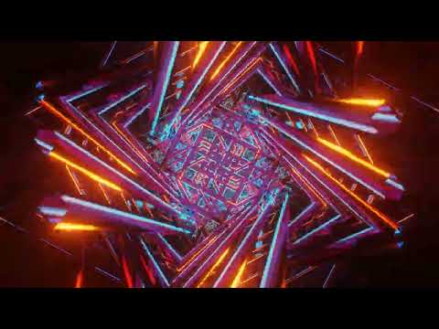 [4K] Abstract Neon Kaleidoscope VJ Loop - DJ Visuals