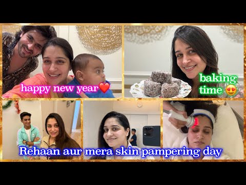 New Year ki shuruwaat with what I love❤️| Baked Lamingtons | Most amazing face treatment 😍