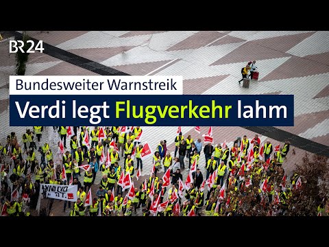 Tarifkonflikt: Hunderttausende Passagiere von Streik an Flughäfen betroffen | BR24