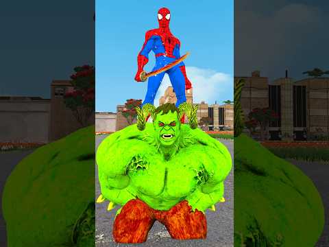 Spider-Man Sword rescues Spider-Woman from Hulk #spiderman #gta