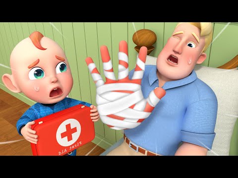 Baby Doctor Check up Song | Taking Care of Daddy | Boo Boo Song | Rosoo Nursery Rhymes & Kids Songs