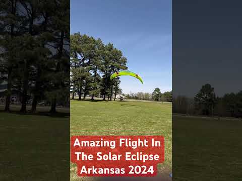 Amazing PPG Flying During Total Solar Eclipse in Arkansas 2024 #paramotor #actionlife #fly #eclipse