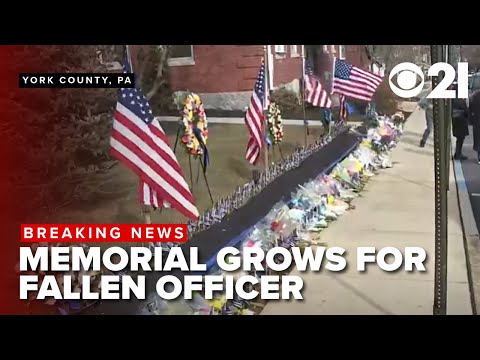 LIVE | Outside memorial for police officer killed in UPMC mass shooting