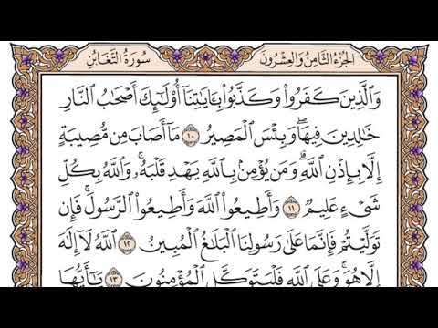 سورة التغابن مكتوبة / سعود الشريم