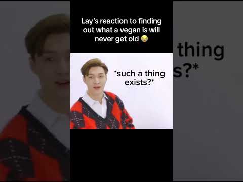 Lay doesn't know what vegan means 😭😭 #vegan #layzhang #funny #exo #interview #shorts