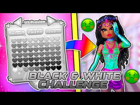 DRESS TO IMPRESS BUT MY SCREEN IS BLACK AND WHITE! **HARD CHALLENGE** | Roblox