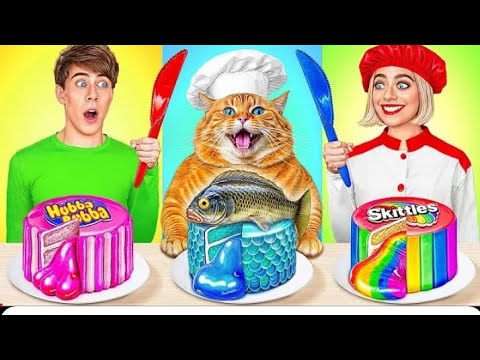 Me vs Grandma Cooking Challengewith Cat | Funny Moments by MultiDO Smile