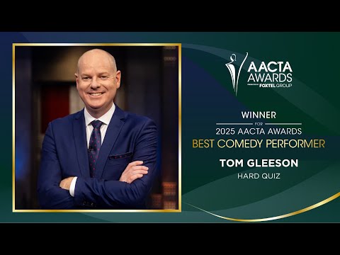 Tom Gleeson Fights with Charlie Pickering as he Accepts the AACTA Award for Best Comedy Performer