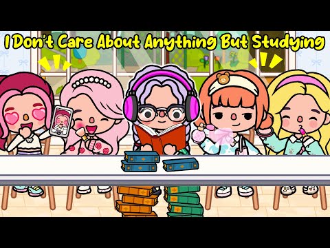 I Don't Care About Anything But Studying 📚👓 Sad Story | Toca Life World | Toca Boca