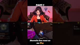 @SharmilaGaming4 reacts on me🤯🔥PART-1 #freefire #freefireshorts #matchmaking #csrank #csrpush