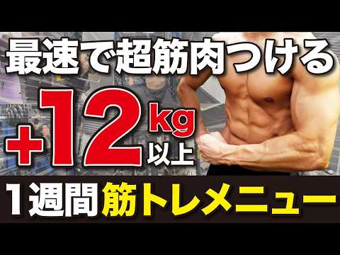 超ガリガリ体型から筋肉量を12kgも増やすことに成功した1週間筋トレメニュー！