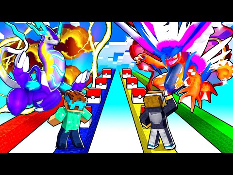 LEGENDARY Pokémon LUCKY BLOCK RACE In Minecraft PIXELMON!