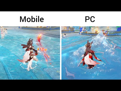 Amphoreus Water Physics PC vs Mobile 💀