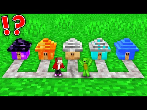 What tiny HOUSE WILL JJ and Mikey Choose in Minecraft Maizen!