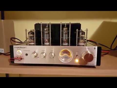 Madison MAD-TA10BT STEREO hybrid tube amplifier unboxing and short review.