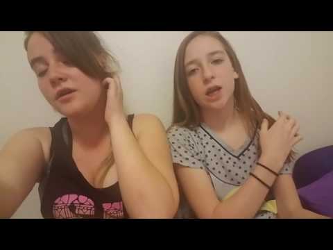 My sister and I singing.