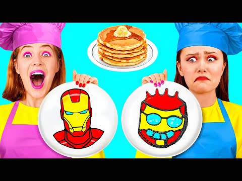 Pancake Art Challenge with Wednesday Addams | Funny Situations by TeenTeam Challenge