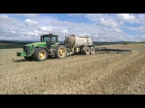 Vývoz Digestátu po Žitech 2024 | 2x John Deere, Case IH