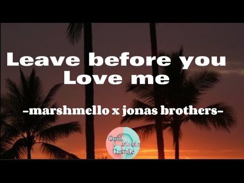 Leave Before You Love Me - Marshmello x jonas brothers - Lyric video #leavebeforeyouloveme