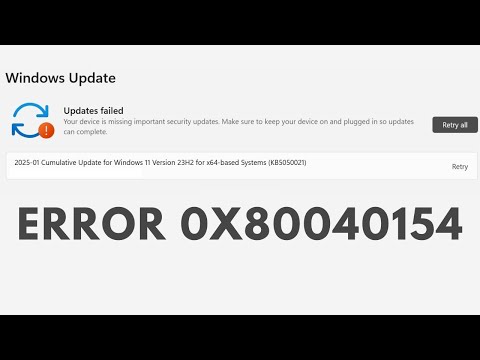 How to Fix Windows 11 Update KB5050021 Not Installing Error 0x80040154