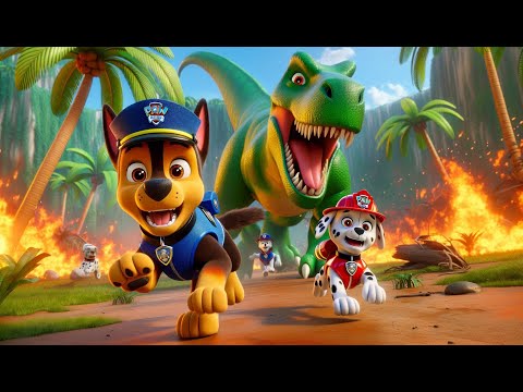 Paw Patrol Ultimate Rescue | CHASE x MARSHALL Escape From Giant Dino | Happy Life Story | Rainbow 3