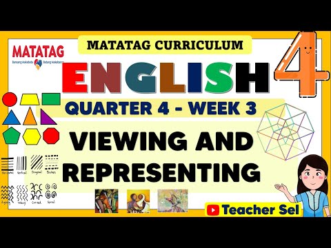 ENGLISH 4 QUARTER 4 WEEK 3 MATATAG - VIEWING AND REPRESENTING