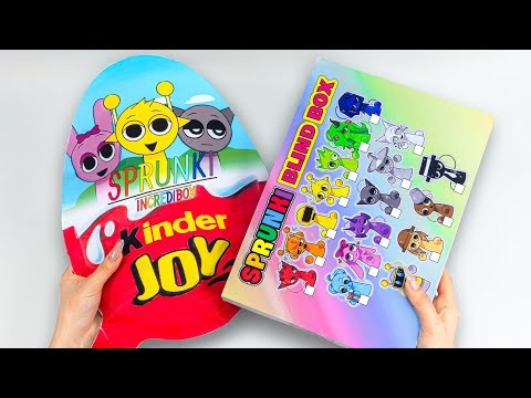 ✨Paper DIY✨Top 3 Incredibox SPRUNKI BLIND BAG Unboxing: Box or Bag or Kinder Joy | ASMR | Tina DIY