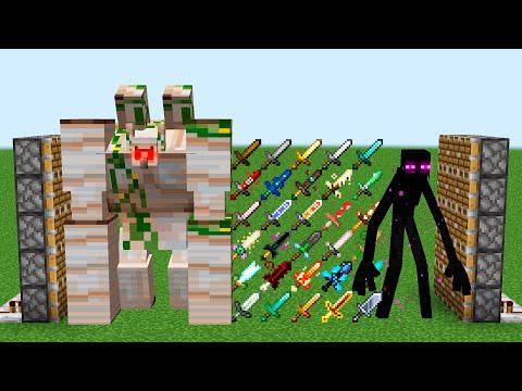 x42 apha iron golem + x3000 swords + mutant enderman combined