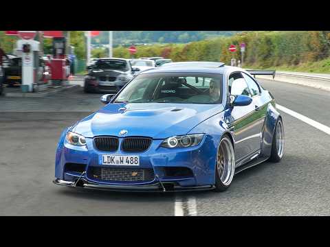 Cars Leaving Nürburgring Tankstelle - R34 GTR, CRAZY Supra, Widebody E92, Yaris GR, BMW M, RX7..