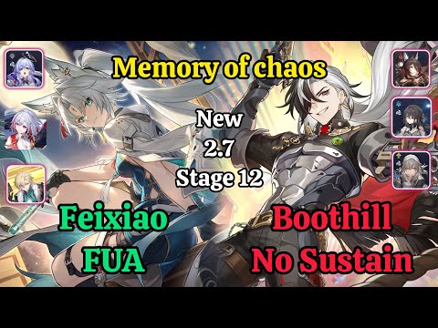 E0S1 Feixiao FUA & E0S1 Boothill No Sustain New Memory of chaos stage 12 (3 star) / Honkai star rail