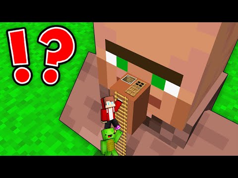 JJ and Mikey Found SECRET HOUSE inside VILLAGER’S NOSE in Minecraft Maizen!