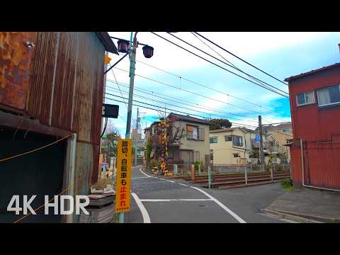 Komagome Alley Walk on a Cloudy Winter Day | Tokyo, Japan | 4K/HDR