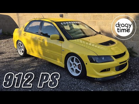 912 PS Mitsubishi Evo VIII Insane Acceleration from 100-200 Km/h & 60-130 mph