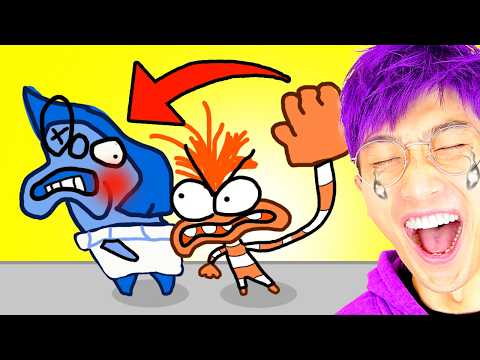 INSIDE OUT 2 RETOLD!? (FUNNIEST INSIDE OUT 2 ANIMATIONS EVER! *LANKYBOX REACTION!*)