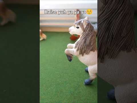 Shetland v.s horse rearing #horses #schleichhorse #trendingshorts #raiseyourvibration