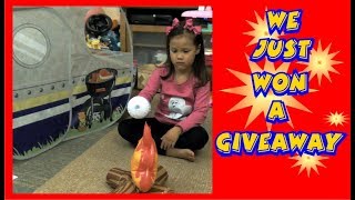 We won the Little Tikes Camper RV Tent in a giveway!