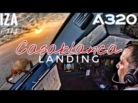 A320 CMN 🇲🇦 Casablanca | LANDING 35L | 4K Cockpit View | ATC & Crew Communications