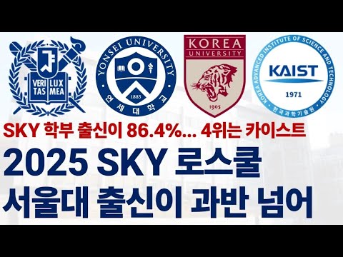 2025 SKY 로스쿨 신입생들의 출신 대학 순위에 대해 알아보자!