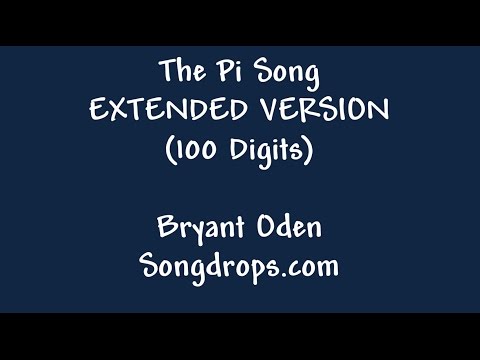 Pi Song: Expert Level. The Pi Song with 100 Digits