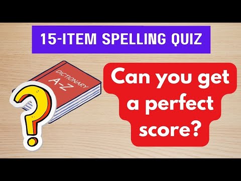 Vocabulary spelling quiz | Can you get 15/15?