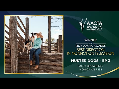 Megan Washington & Nick Waterman present Muster Dogs the Award for Best Direction in Nonfiction TV