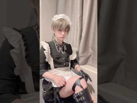 ぺんたくんがチェキ撮のためにハートを作るまで#男装 #女装 #メイド服 #こんなんで誰が喜ぶのさ