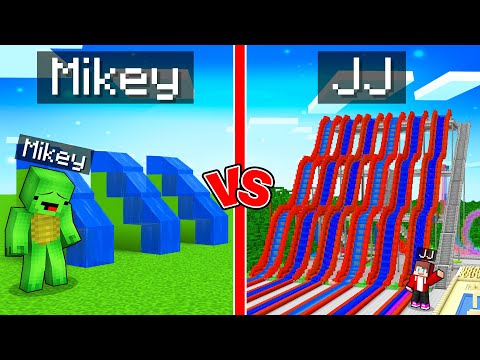 Mikey vs JJ Waterpark House Survival Battle in Minecraft (Maizen)