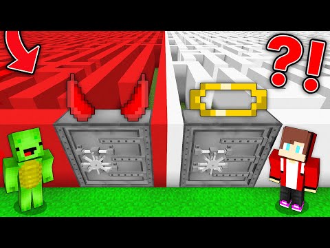 JJ's ANGEL vs Mikey's DEMON Biggest Maze Survival Battle in Minecraft Maizen!